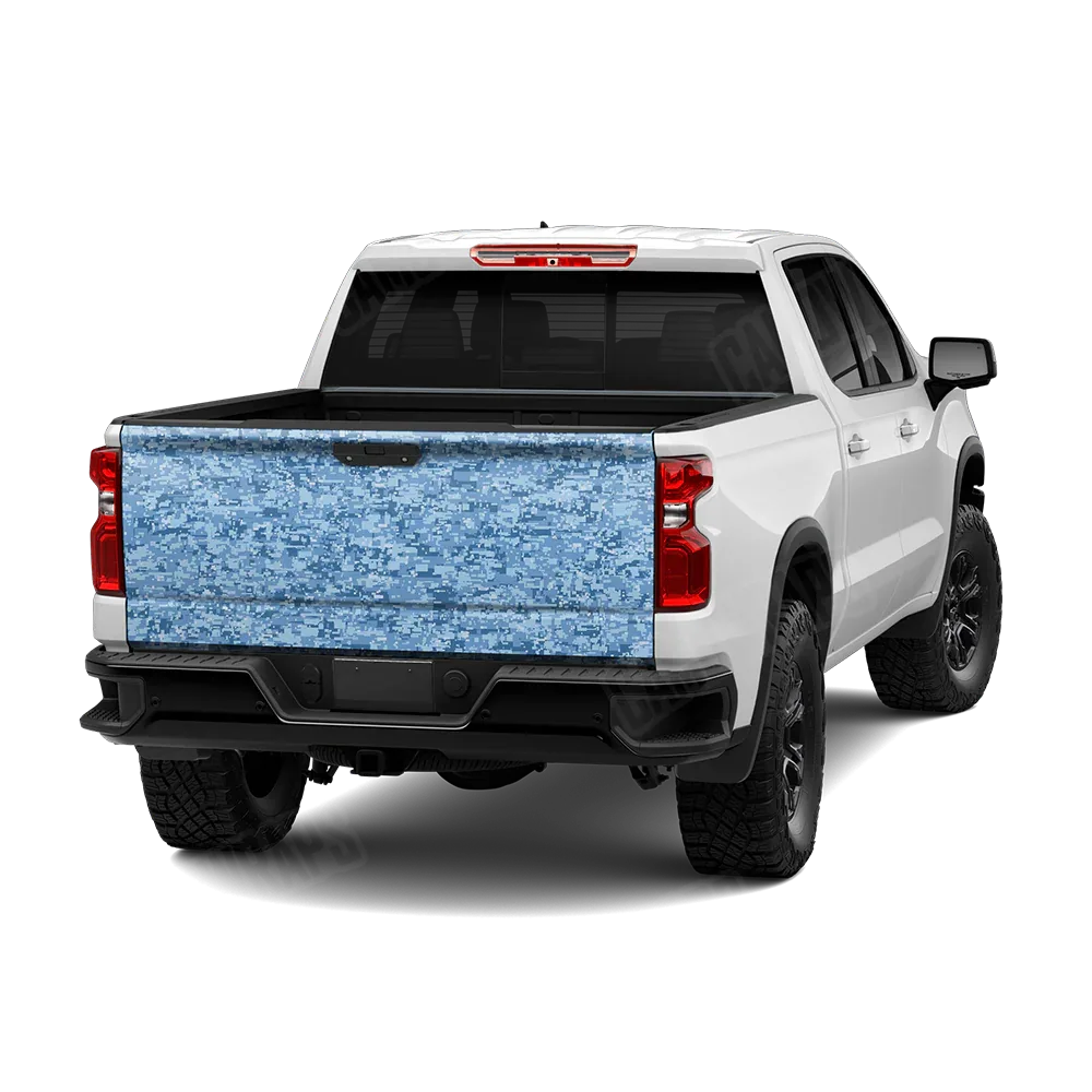 Digital Cool Blue Tailgate Wraps