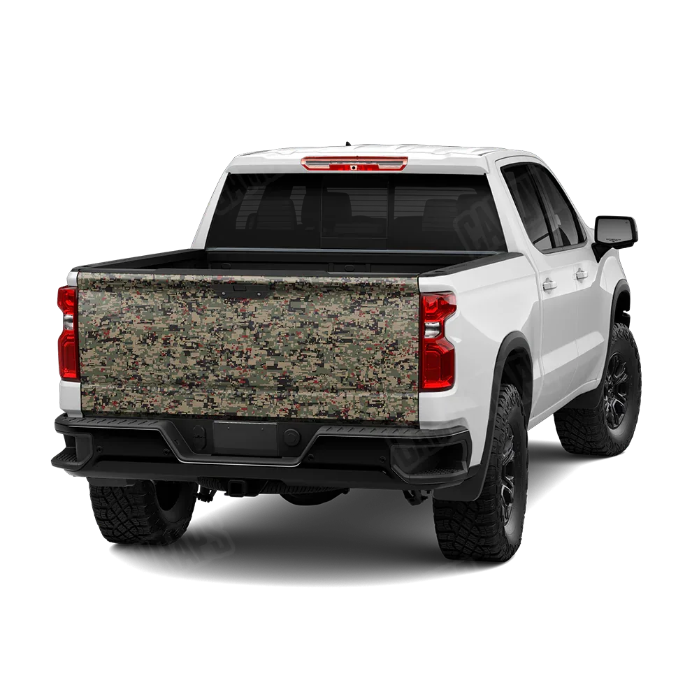 Digital Militant Red Tailgate Wraps