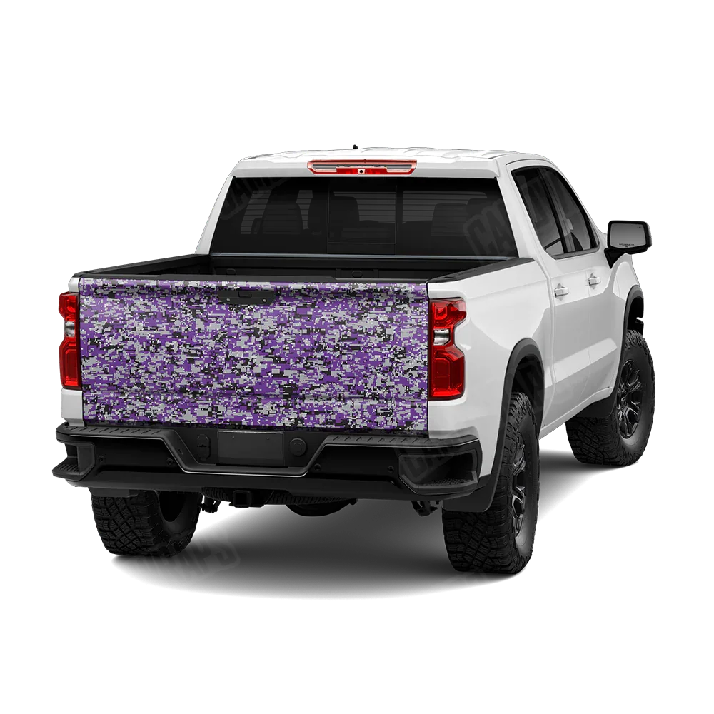 Digital Purple Tiger Tailgate Wraps