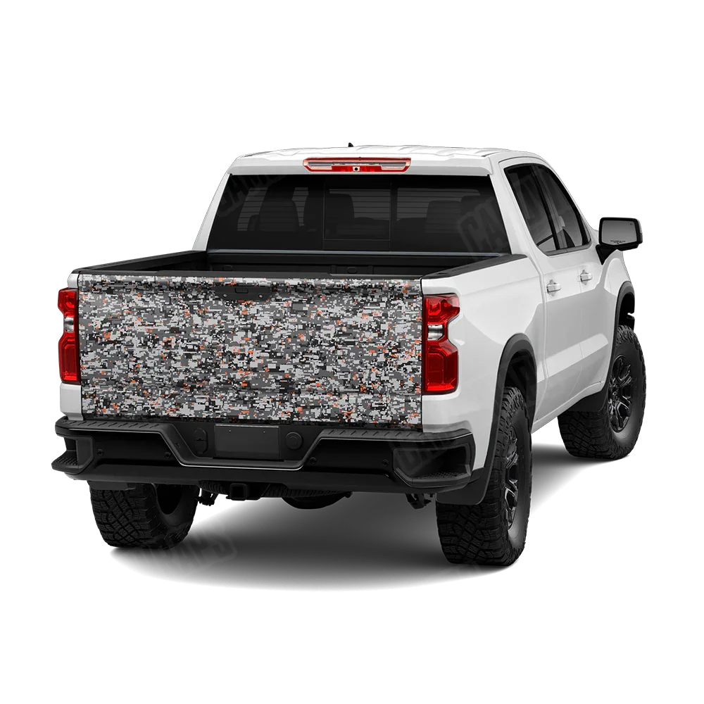 Digital Urban Orange Tailgate Wraps