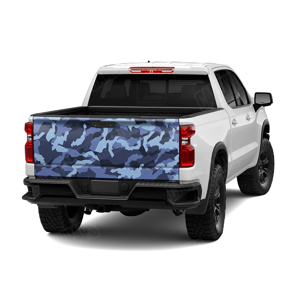Erratic Blue Urban Night Tailgate Wraps