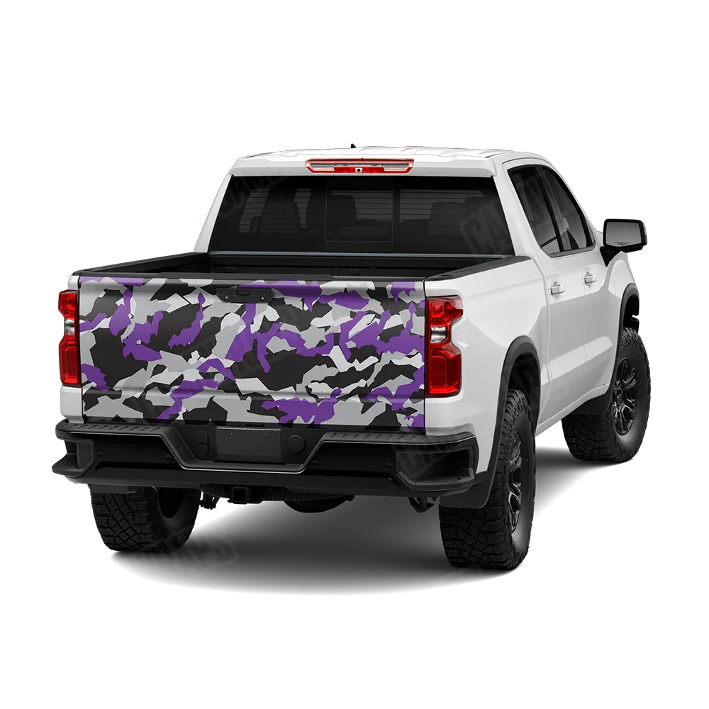 Erratic Purple Tiger Tailgate Wraps