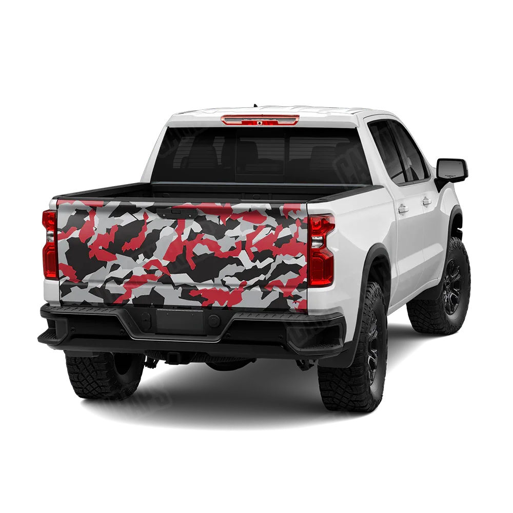Erratic Red Tiger Tailgate Wraps