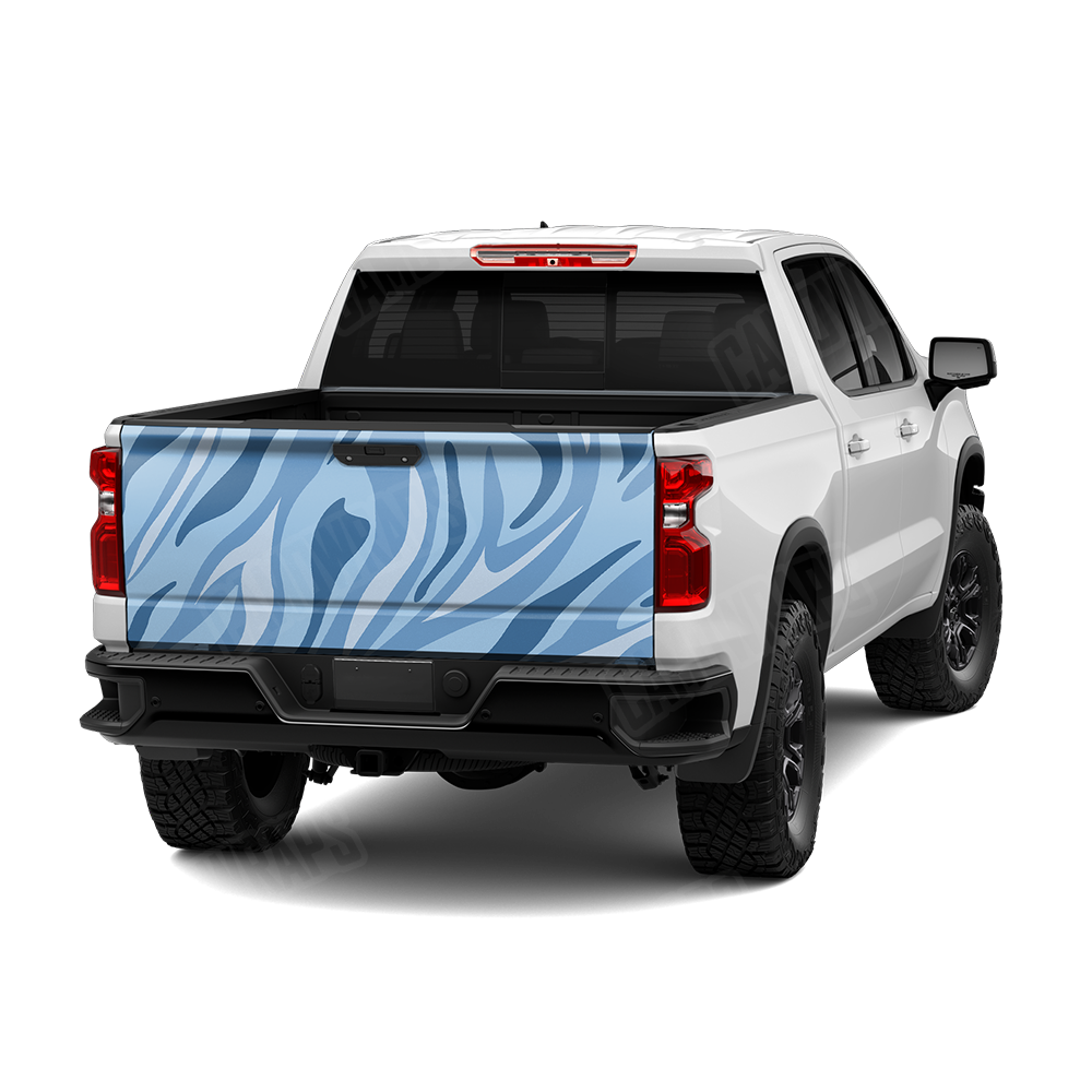 Fun Stripe Cool Blue Tailgate Wraps