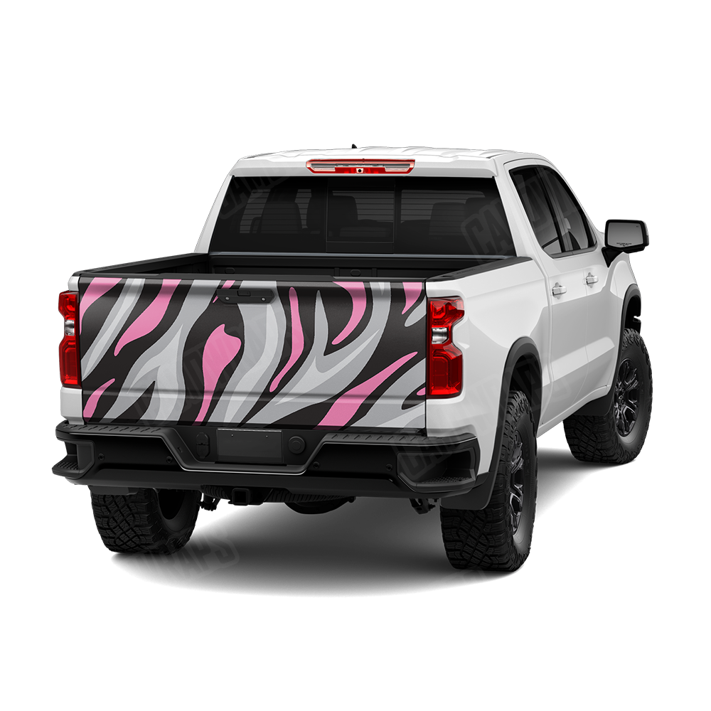 Fun Stripe Pink Tiger Tailgate Wraps