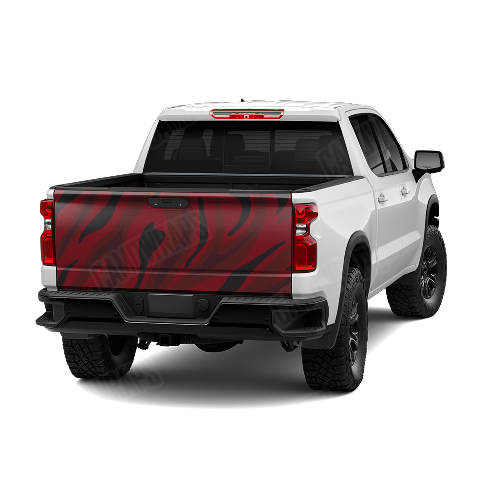 Fun Stripe Vampire Red Tailgate Wraps
