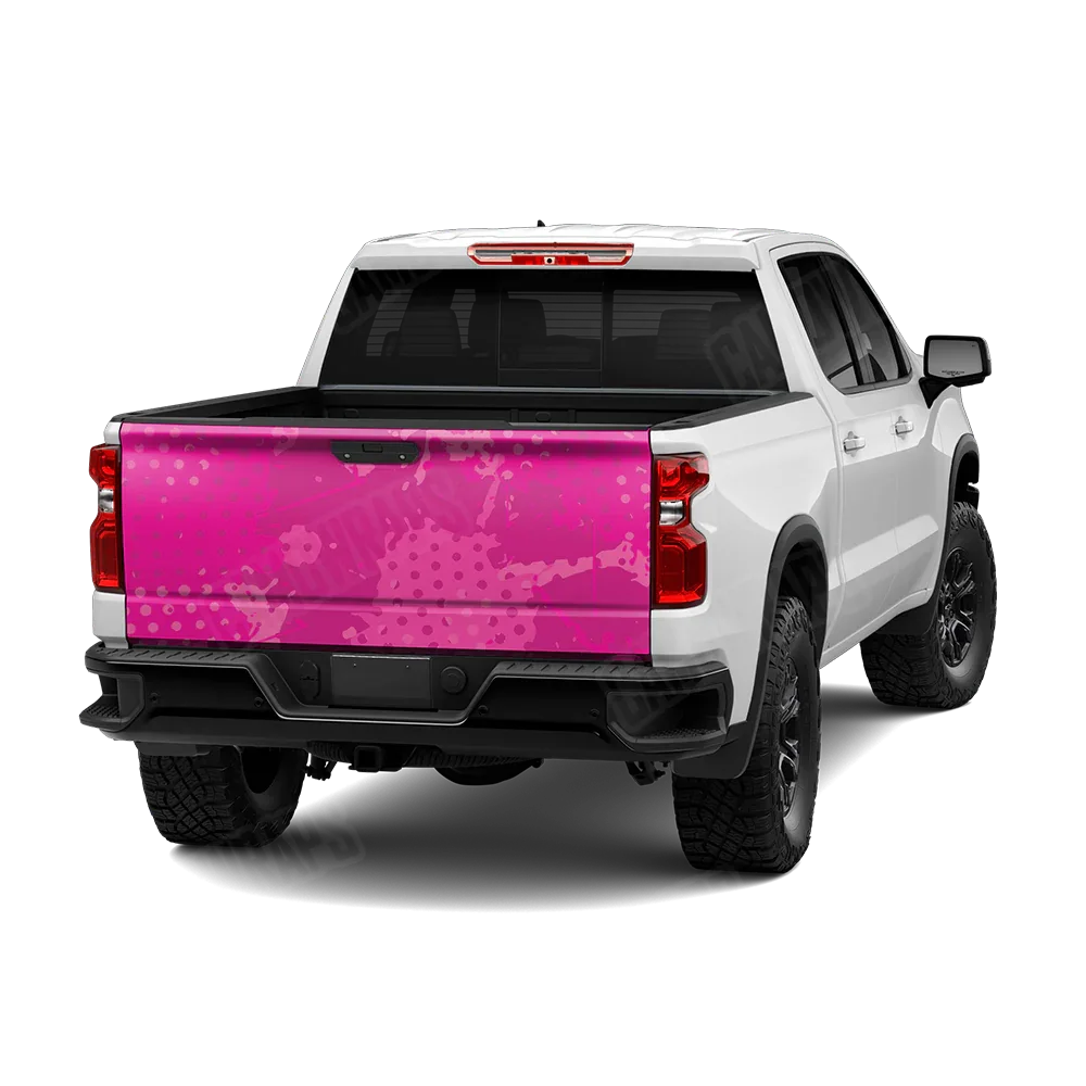 Halftone Splatter Elite Magenta Tailgate Wraps