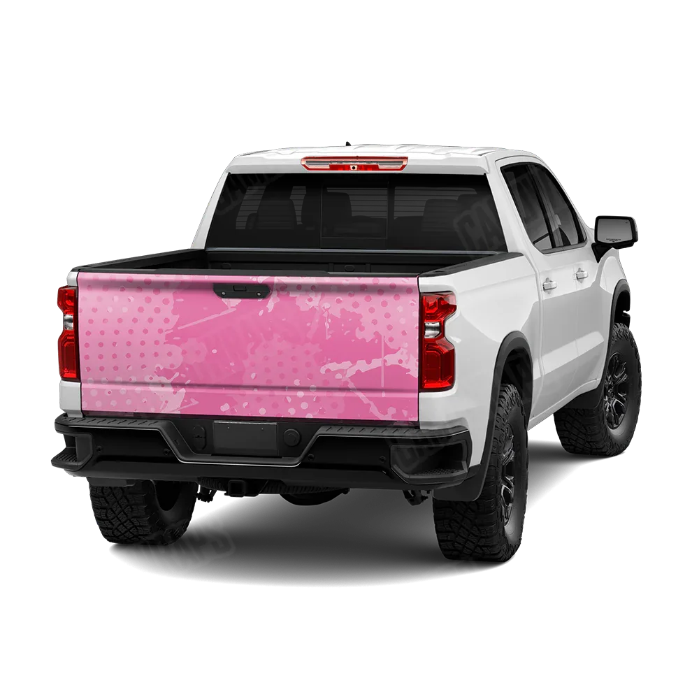 Halftone Splatter Elite Pink Tailgate Wraps