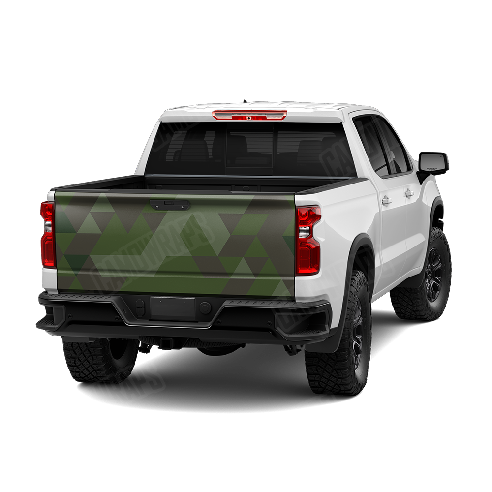 Triangle Army Dark Green Tailgate Wraps