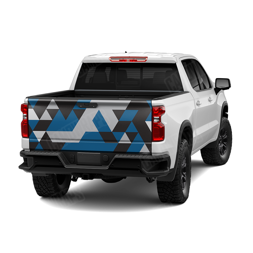 Triangle Blue Tiger Tailgate Wraps