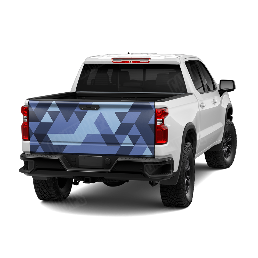 Triangle Blue Urban Night Tailgate Wraps
