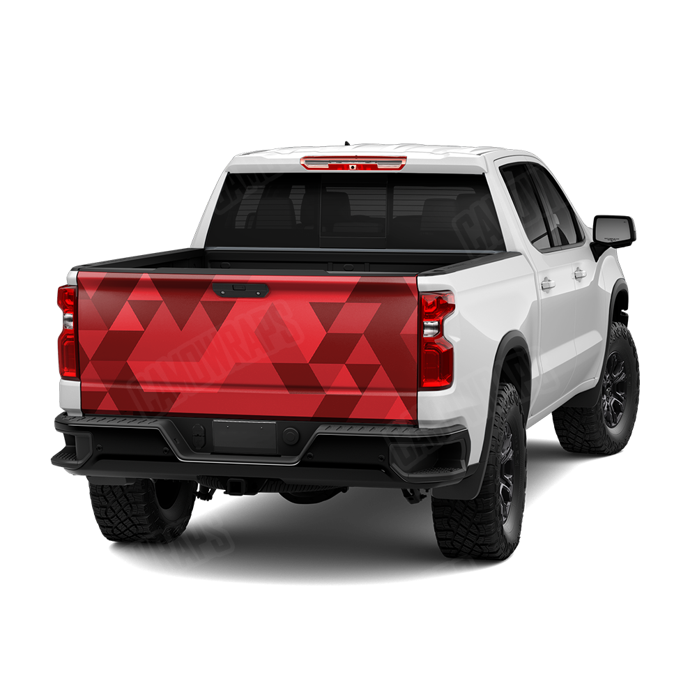 Triangle Elite Red Tailgate Wraps