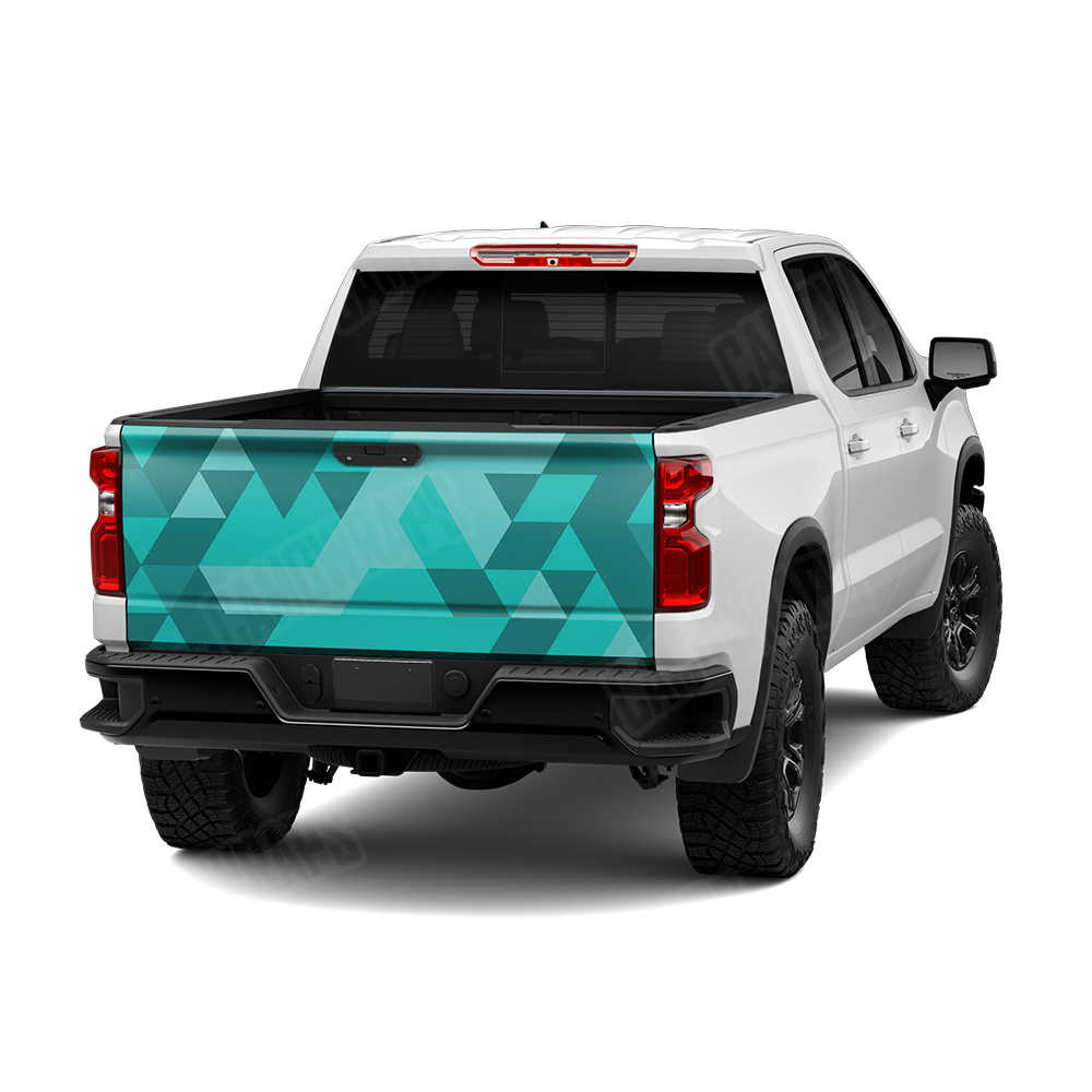 Triangle Elite Tiffany Blue Tailgate Wraps