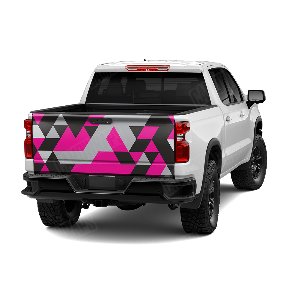 Triangle Magenta Tiger Tailgate Wraps