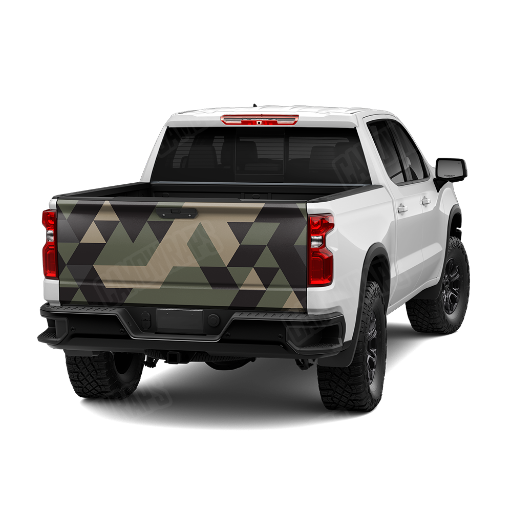 Triangle Militant Charcoal Tailgate Wraps