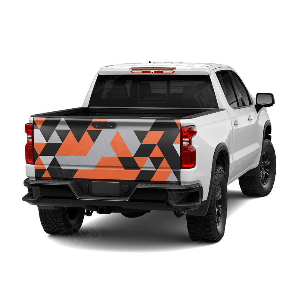 Triangle Orange Tiger Tailgate Wraps