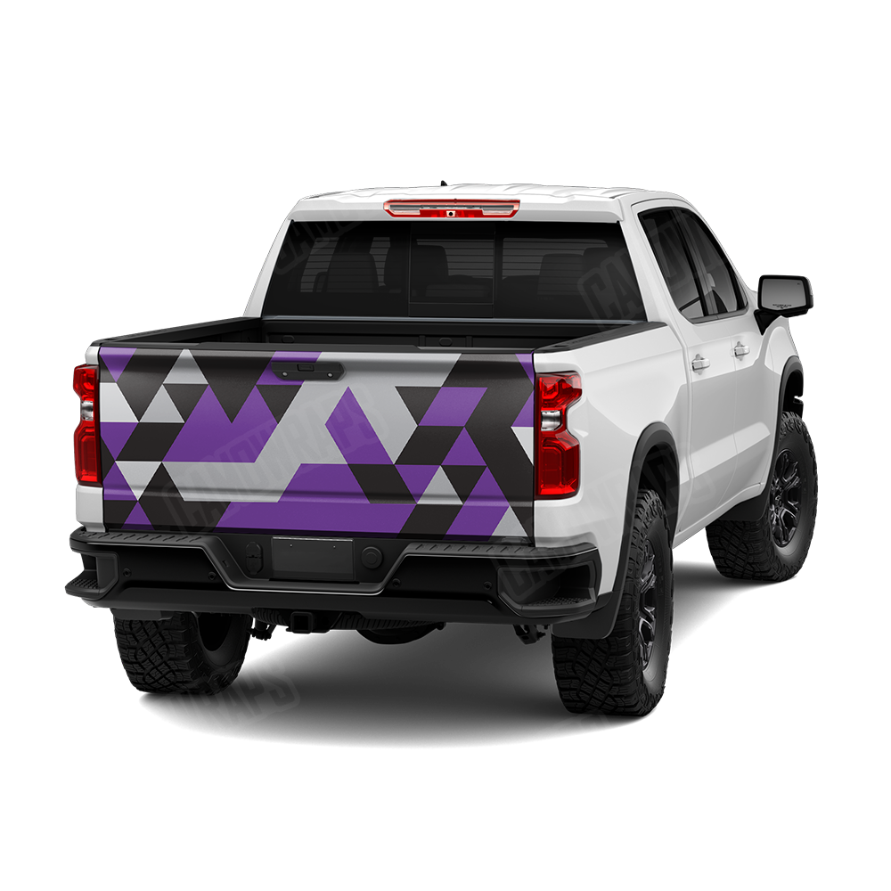 Triangle Purple Tiger Tailgate Wraps