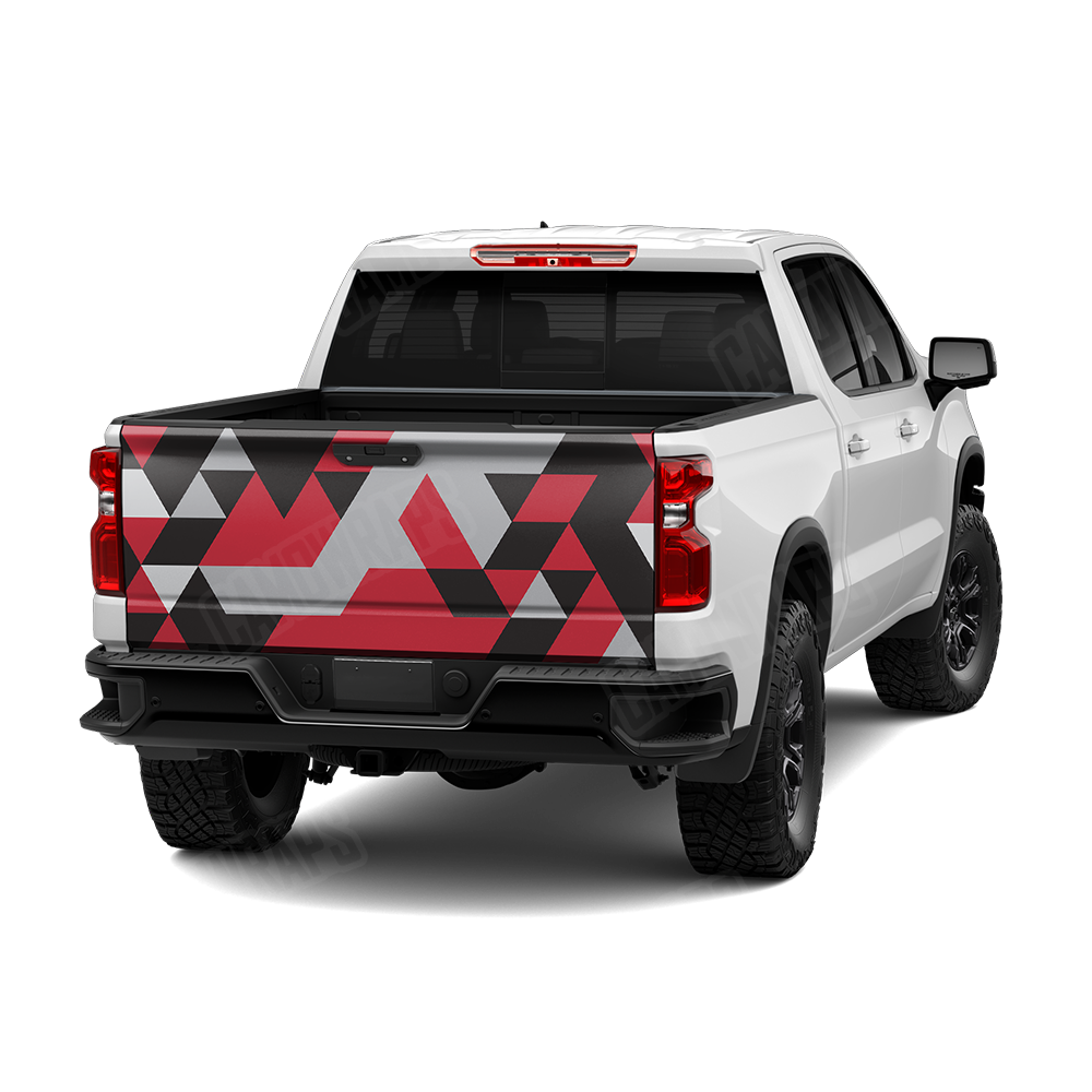 Triangle Red Tiger Tailgate Wraps