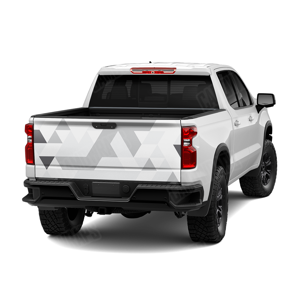 Triangle Snow Tailgate Wraps