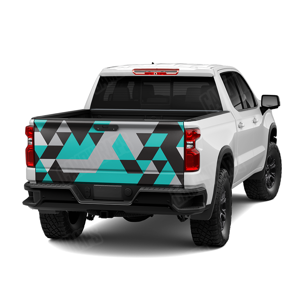 Triangle Tiffany Blue Tiger Tailgate Wraps