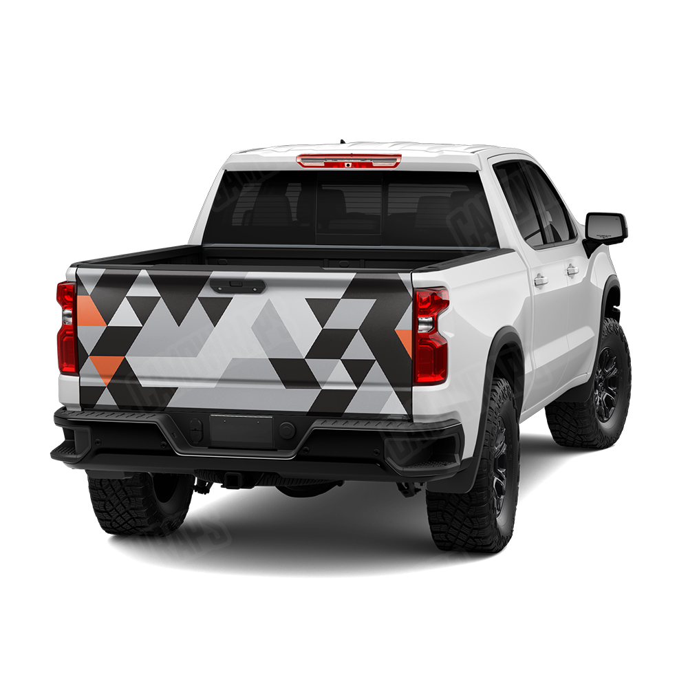 Triangle Urban Orange Tailgate Wraps