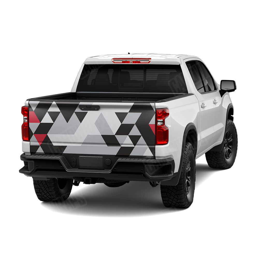 Triangle Urban Red Tailgate Wraps