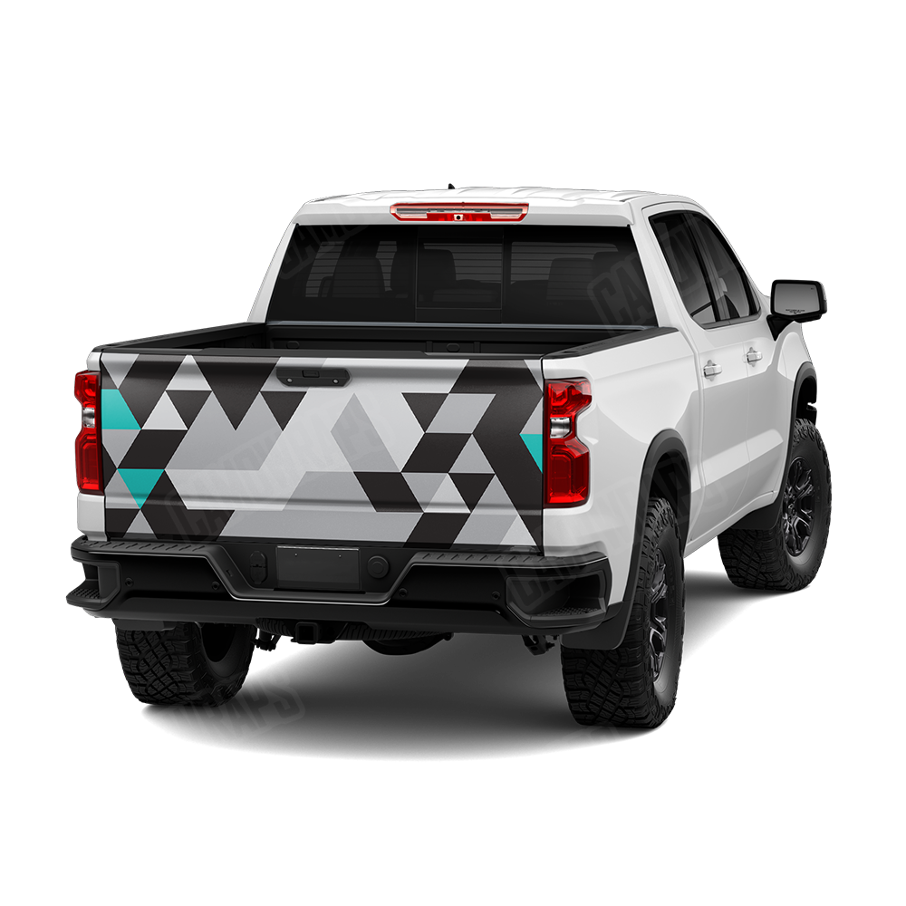 Triangle Urban Tiffany Blue Tailgate Wraps