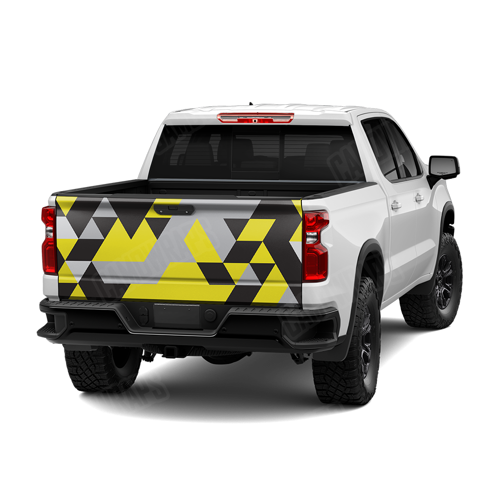 Triangle Yellow Tiger Tailgate Wraps
