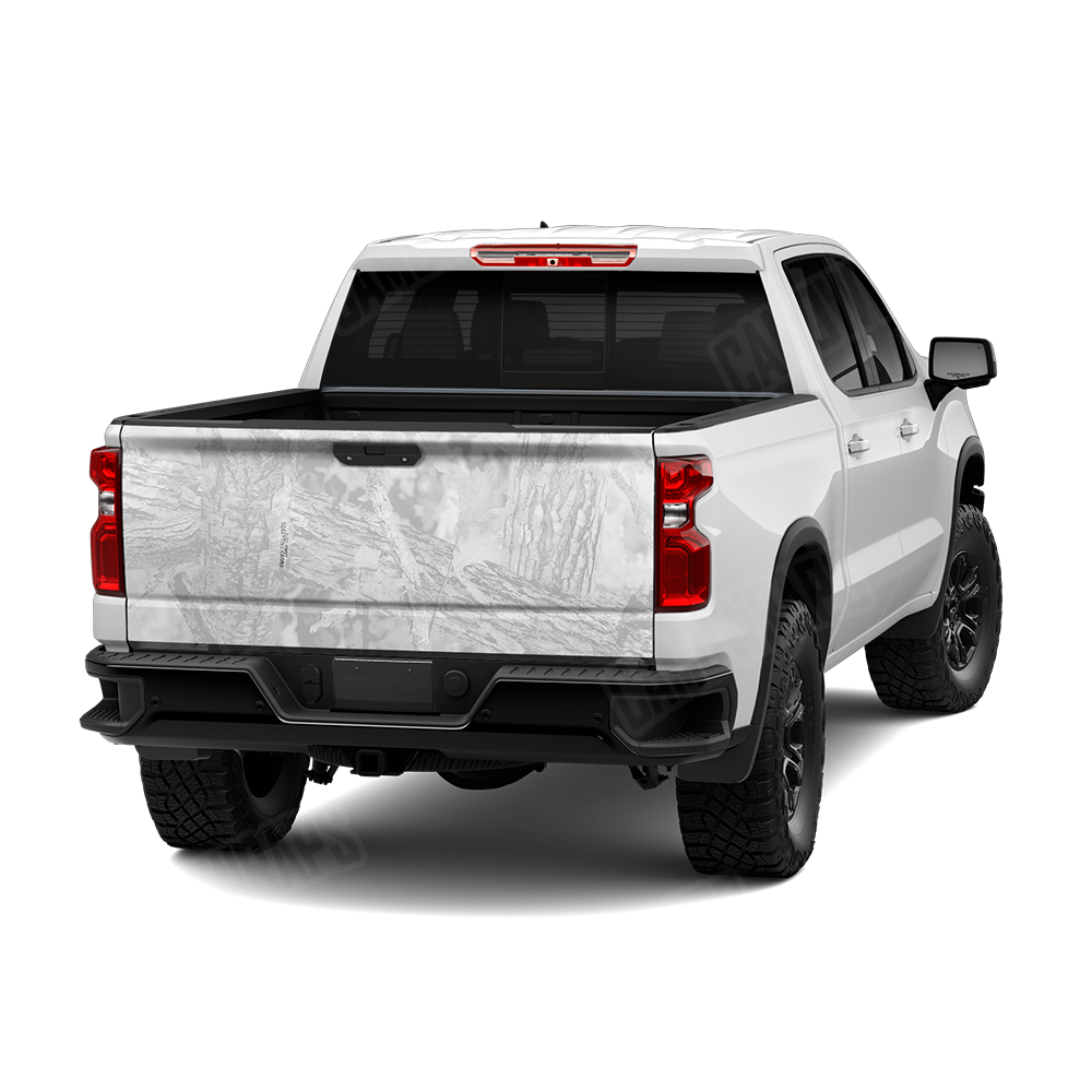 Just Hunt Deceptive Camo Whitened Tailgate Wraps