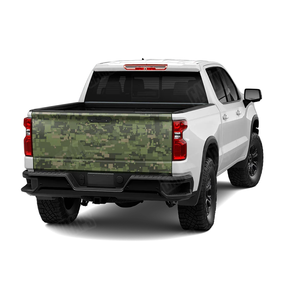 Digital Army Green Tailgate Wraps