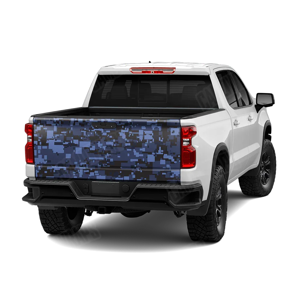 Digital Blue Midnight Tailgate Wraps