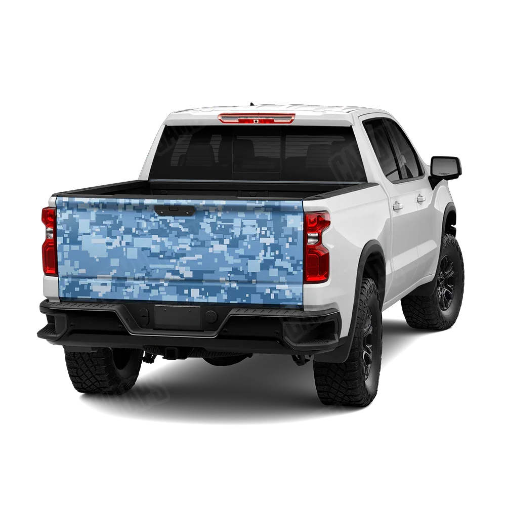 Digital Cool Blue Tailgate Wraps
