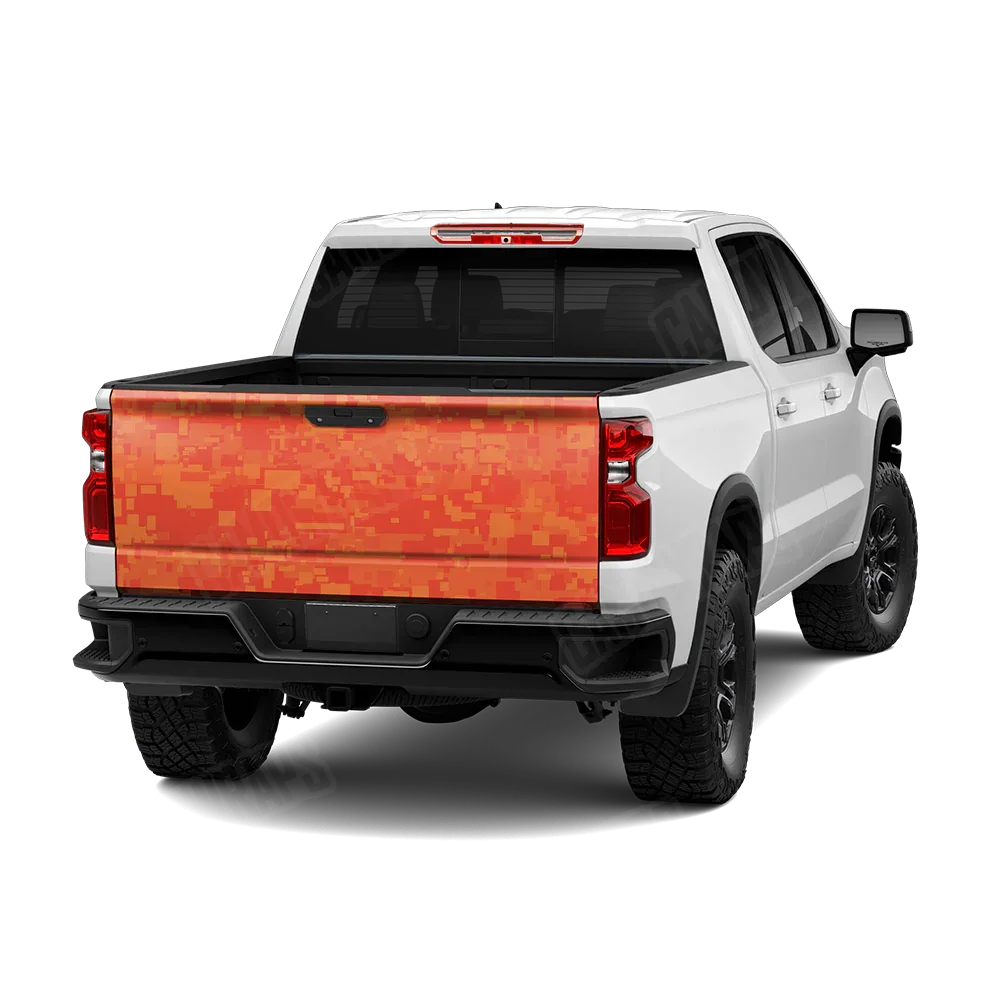 Digital Elite Orange Tailgate Wraps