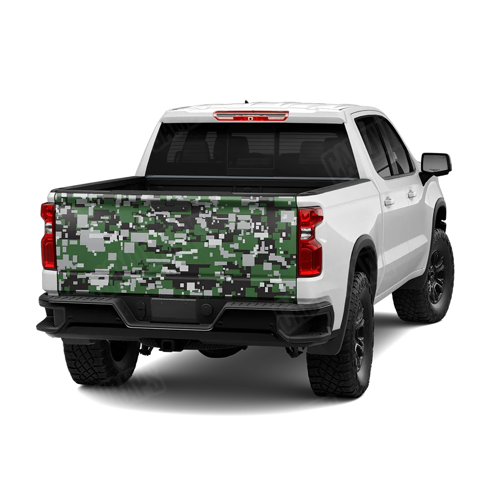 Digital Green Tiger Tailgate Wraps