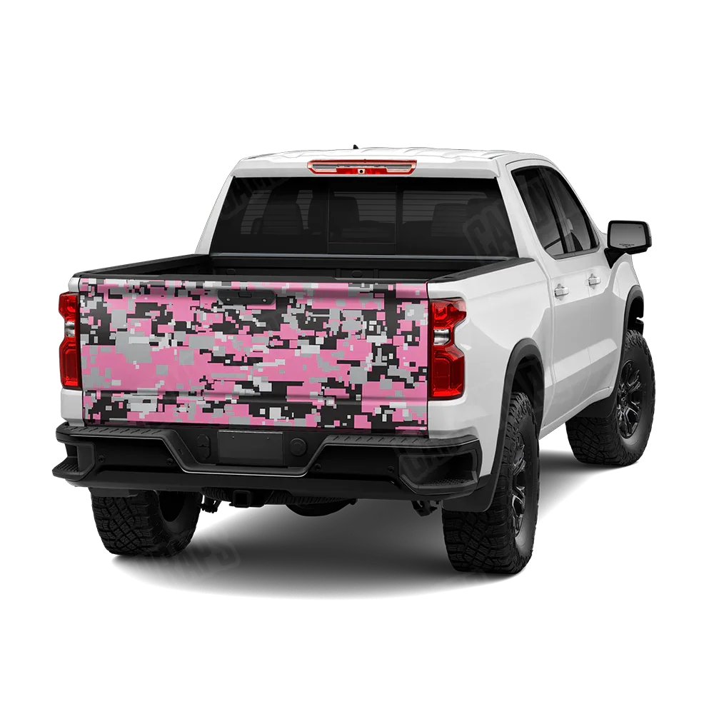 Digital Pink Tiger Tailgate Wraps