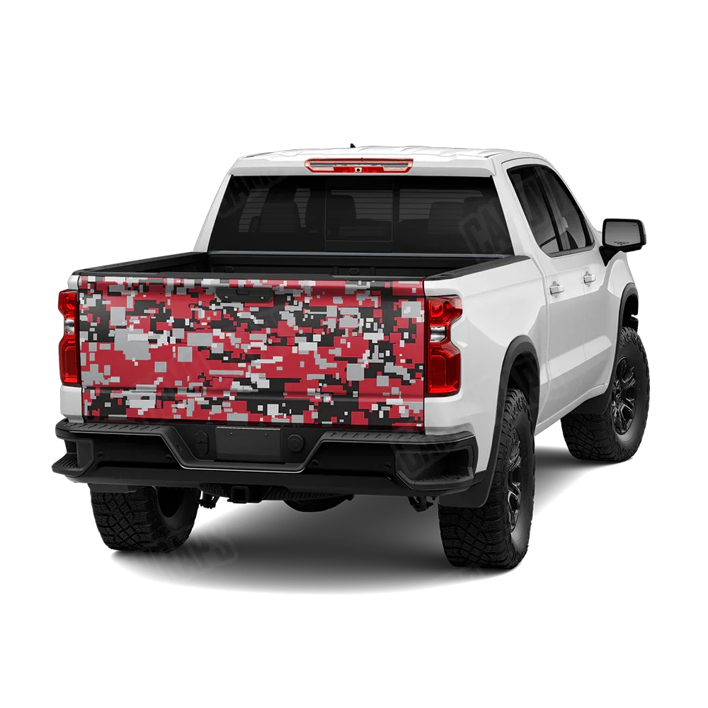 Digital Red Tiger Tailgate Wraps