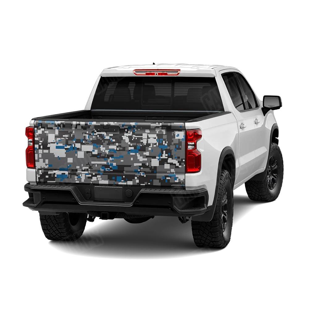 Digital Urban Blue Tailgate Wraps