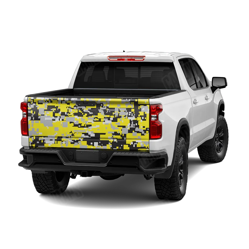 Digital Yellow Tiger Tailgate Wraps