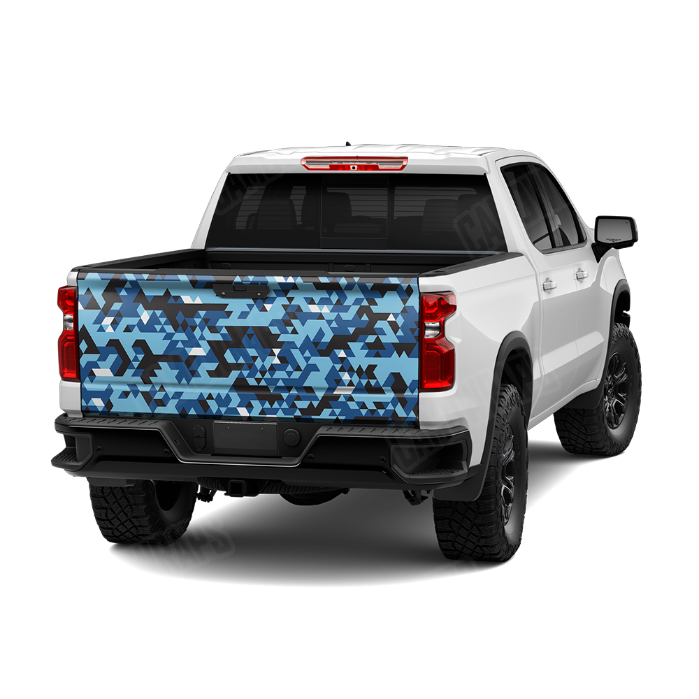 Triangle Baby Blue Tailgate Wraps