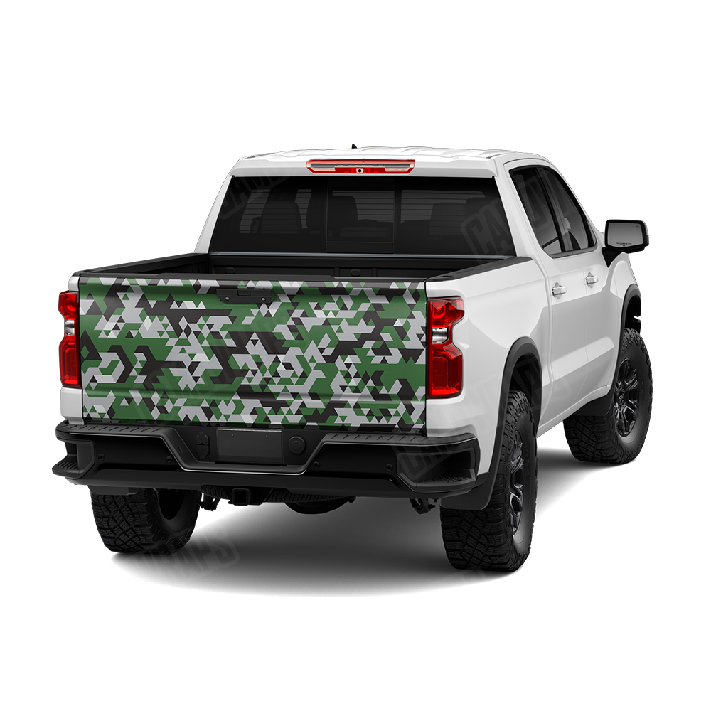 Triangle Green Tiger Tailgate Wraps