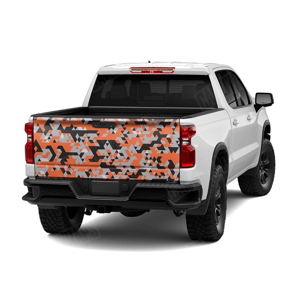 Triangle Orange Tiger Tailgate Wraps