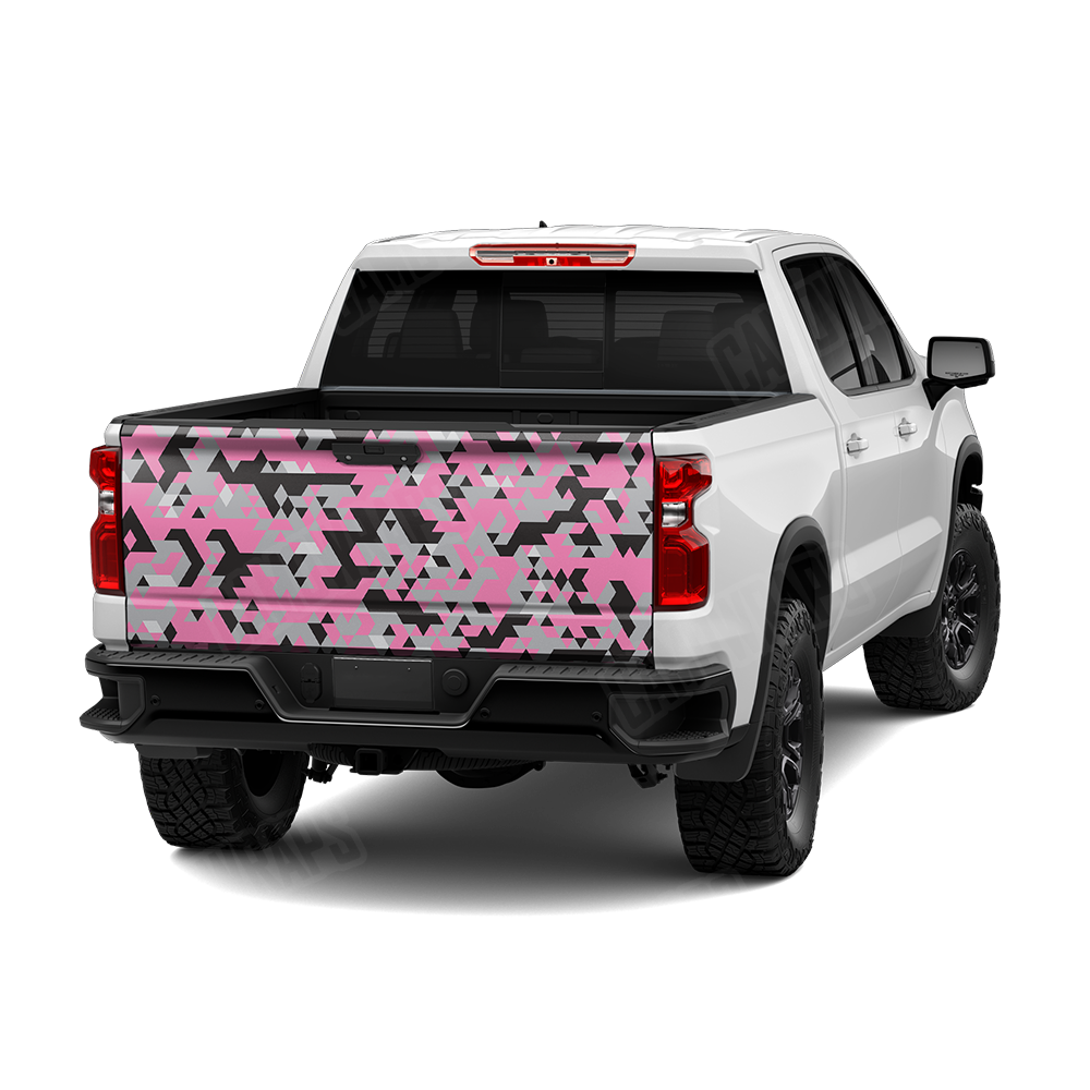 Triangle Pink Tiger Tailgate Wraps