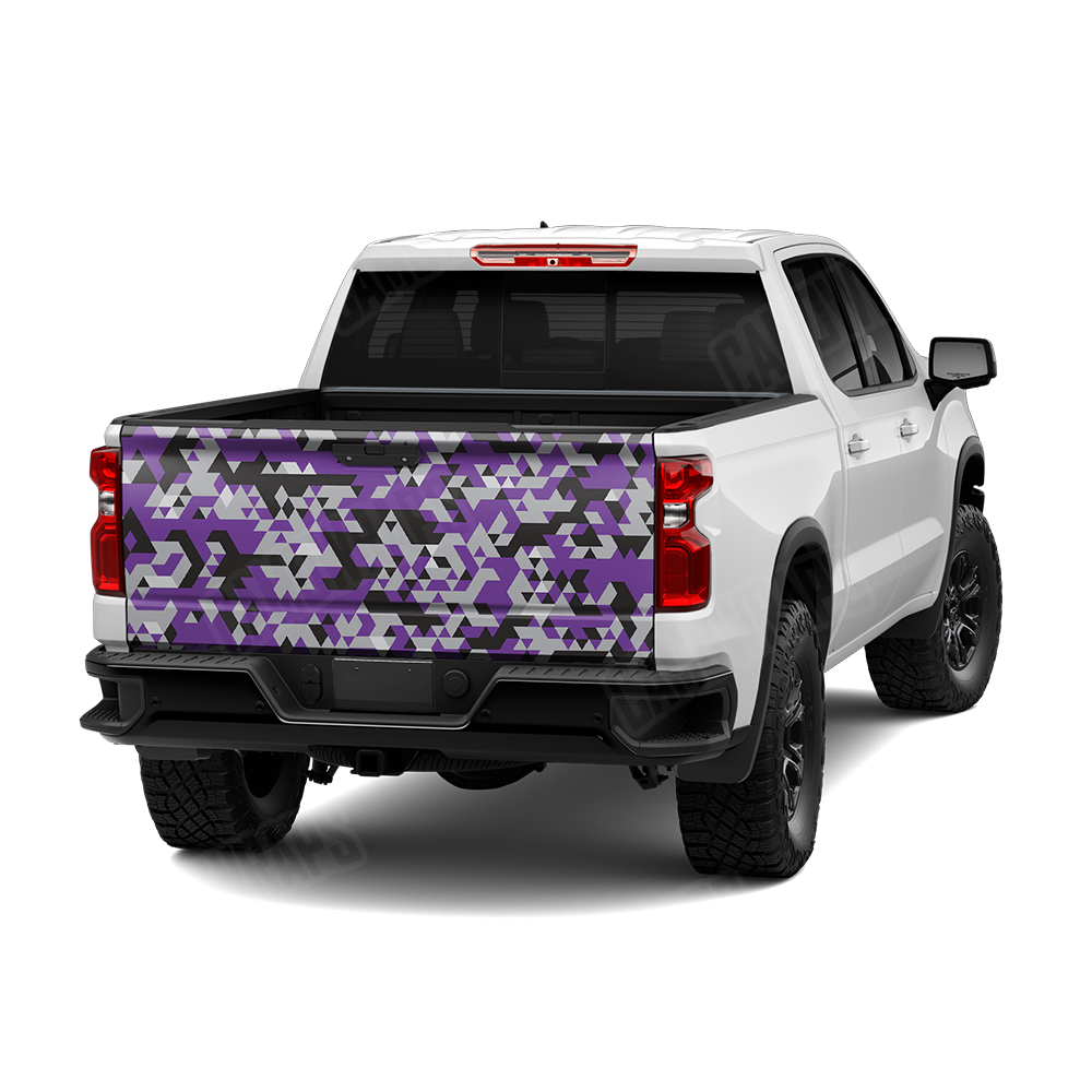 Triangle Purple Tiger Tailgate Wraps