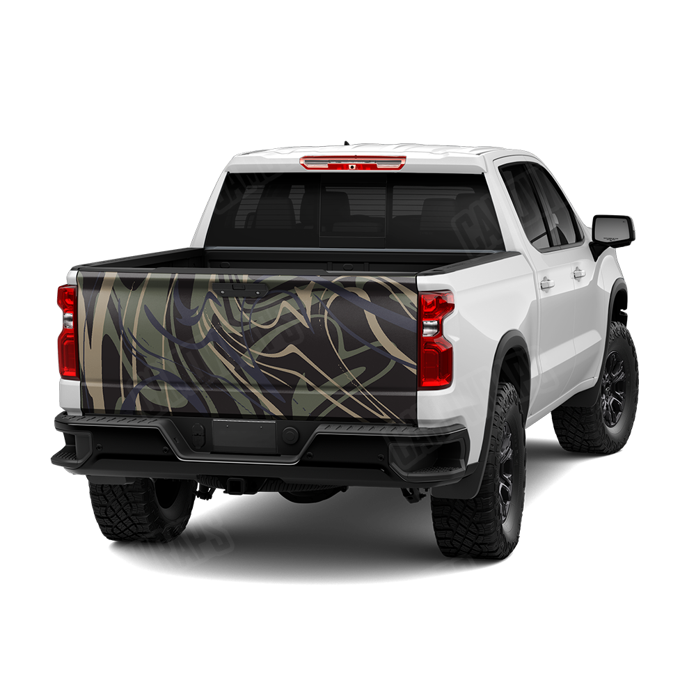 Liquid Smoke Militant Blue Tailgate Wraps