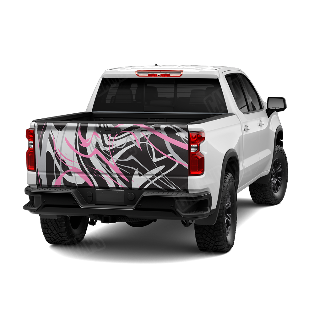 Liquid Smoke Pink Tiger Tailgate Wraps