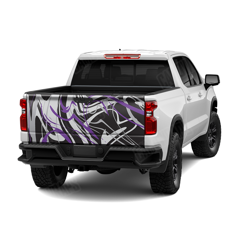 Liquid Smoke Purple Tiger Tailgate Wraps
