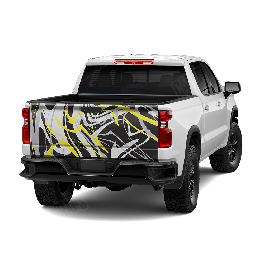 Liquid Smoke Yellow Tiger Tailgate Wraps