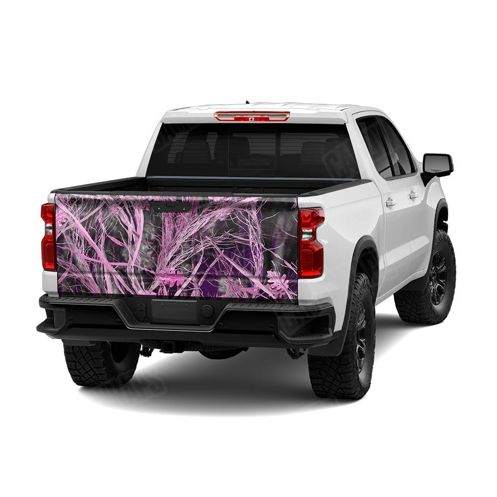 Nature Dry Grassland Pink Tailgate Wraps