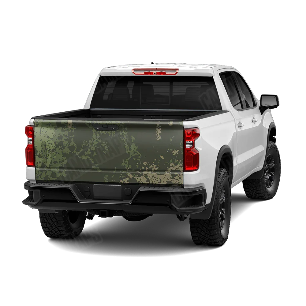 Pasted Army Green Tailgate Wraps