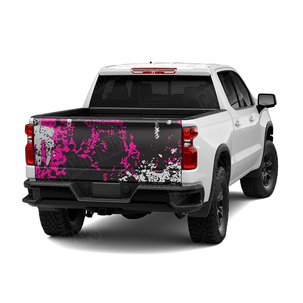 Pasted Magenta Tiger Tailgate Wraps